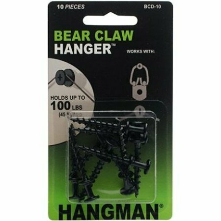 HANGMAN PRODUCTS HEAD BEARCLAW HANGER 1 1/4 IN BK, 10PK BCD-10